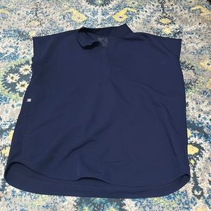Navy blue figs Rafaela scrub top XS